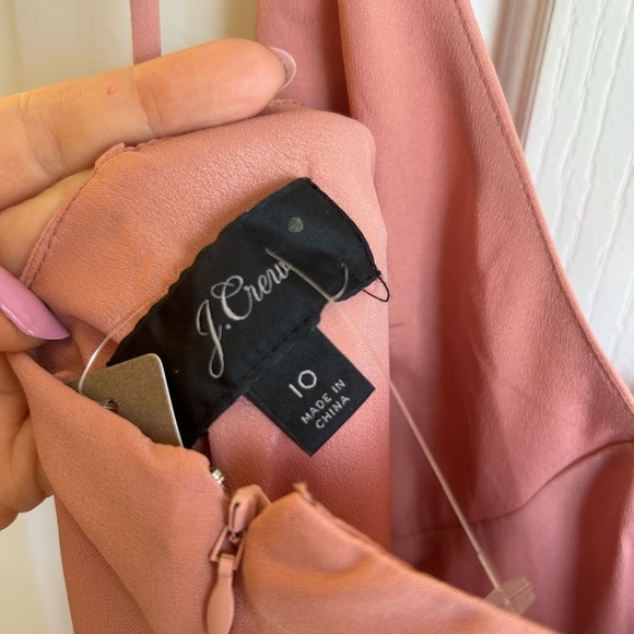 NWT J Crew Pink Ruffle Dress Size 10 - Picture 5 of 8